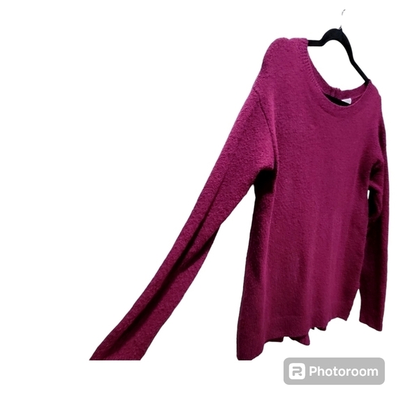 XS Pink Mauve Long Sleeve Zippered Back Side Slits Sweater - Picture 2 of 9